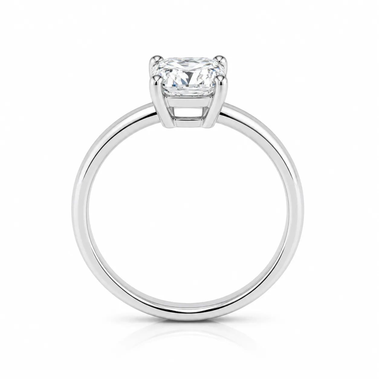 Oravelux Emerald Cut Moissanite Tek Taş Yüzük